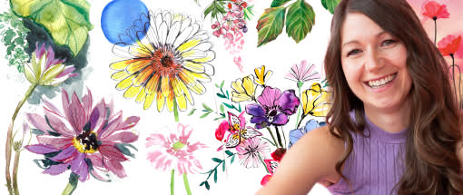 Kompaktkurs: Blumen sketchen für Anfänger