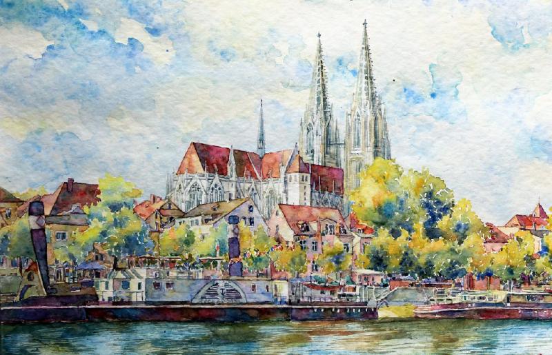 Landschaft & Architektur in Aquarell festgehalten