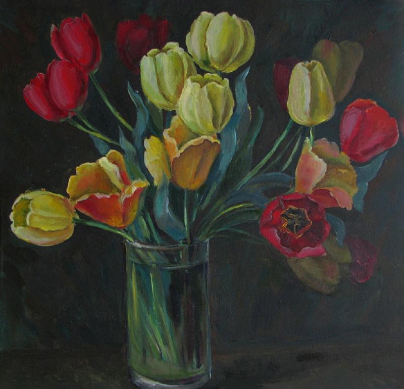 Blumen, Blüten, Pflanzen in Öl