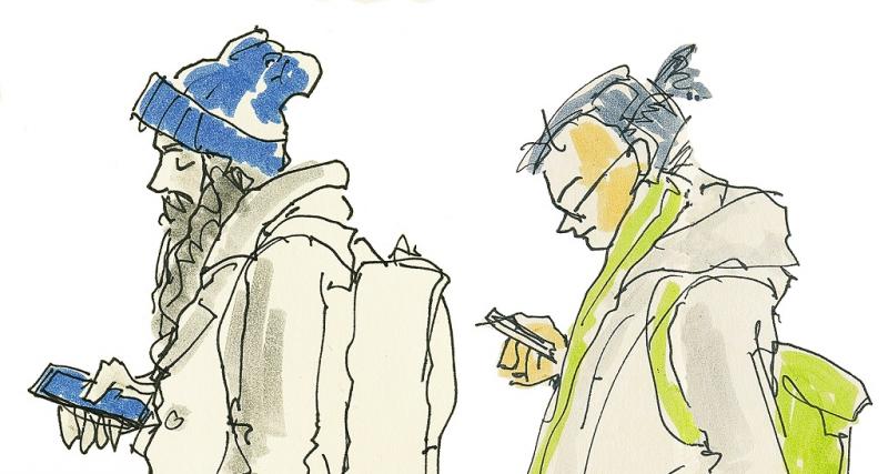 Menschen im Urban Sketching