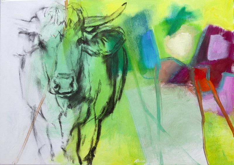 Acrylmalerei und Zeichnung